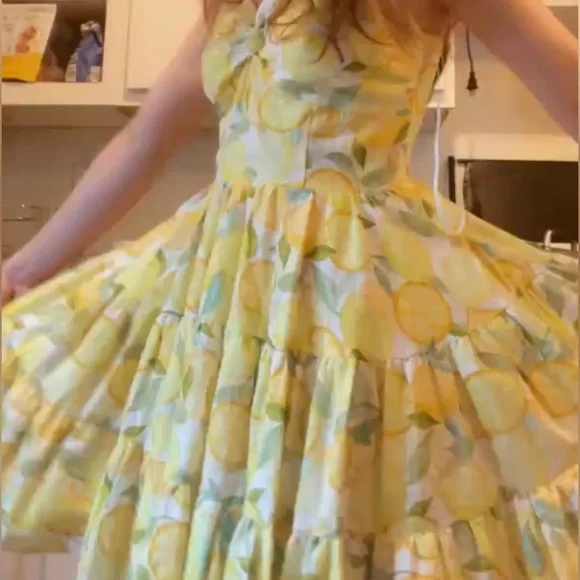 Avec Les Filles Yellow Floral Mini Dress - Picture 11 of 12
